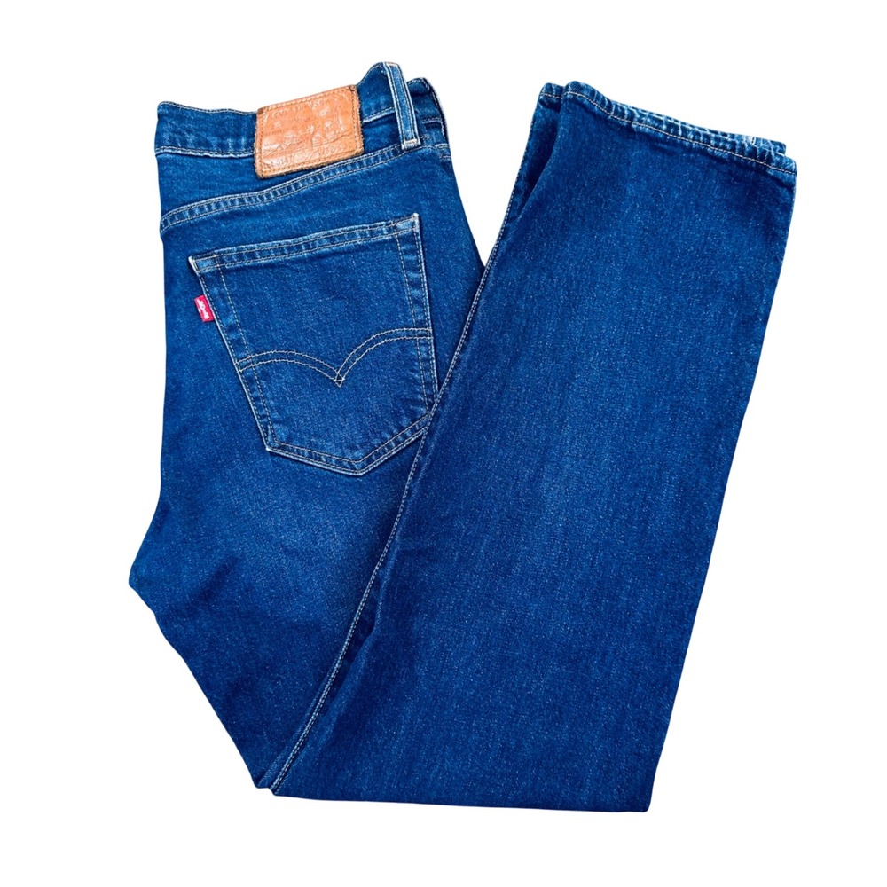 Levis Premium 514 Straight Fit Jeans Mens 32x30 Dark Indigo Blue 00514-1763